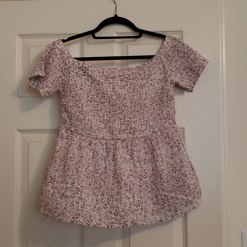 Floral off shoulder blouse